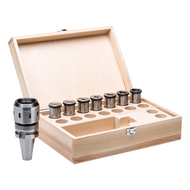 Kraftspannfutter Satz im Holzkasten