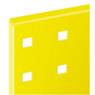 Perforated panel 500x450mm RAL1023 traffic yellow