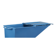 Foldable lid, can be opened on both sides, for trough tipper 250 l, RAL7016