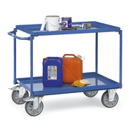 Table trolley 850x500mm 2 trays, load capacity 400kg