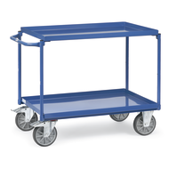 Table trolley 850x500mm 2 trays, load capacity 400kg