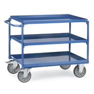 Table trolley 850x500mm 3 trays, load capacity 400kg