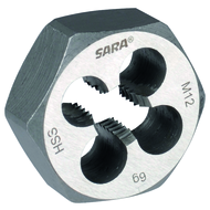 Hexagonal threading die HSS DIN382 M10