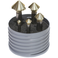 Countersink HSS 90° Ø6.3-25mm irregular pitch, set