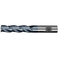 End milling cutter HSS-E DIN844N 3mm Z=3 long, AlCrN