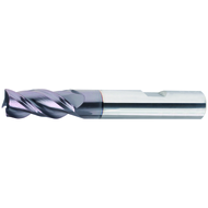 Solid carbide end milling cutter 38/40/42° 3mm Z=3 HB, TiAlN
