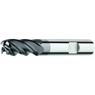 Solid carbide torus cutter 35°/38° UT 4mm, R=0,25mm, Z=4 long, TiAlN