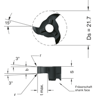 Cutting insert Z22.0150.02 groove milling b=1,50mm tmax=4,5mm HC8620