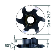 Cutting insert Z622.0720.01 metric ISO partial profile 1-2mm Z=6 HC8620