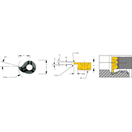 Cutting insert RS08.0150.02 carb. precis. turning int. b=1.5 mm Dmin=8 mm AL41F