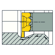 Cutting insert RS08.0150.02 carb. precis. turning int. b=1.5 mm Dmin=8 mm AL41F