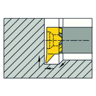 Cutting insert LS08.4746.02 C turn./intern. thread undercuts Dmin=7.8 mm AL41F