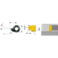 Cutting insert LS11.1020.02 full profile 2.0 mm/Dmin=11 mm AL41F