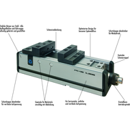 NC compact clamp RKE-92, with stepped jaws, jaw width 92mm