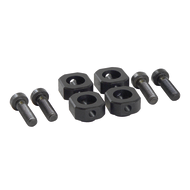 Round clamping heads (4x) with 4 screws