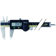 Vernier callipers, digital 300 mm (0.01 mm) ABS AOS w. thumb roller + data outp.