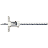 Sliding depth gauge, digital 200 mm (0.01 mm) IP67, with measuring pin 1.9 mm