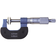 Outside micrometer with disc measuring faces 0-25mm