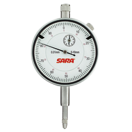 Dial indicator 10mm (0,01mm) outer ring 58mm, with ring clamp