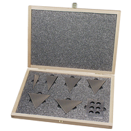 Angle gauge block set, 7-pc., accuracy 1 steel