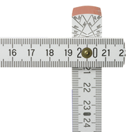 Folding ruler 2m wood, EC Class III, white