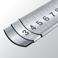 Spring tape measure 8m EC Class II tape width 25mm, type stainless steel rubber