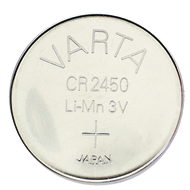 Battery, lithium 3 V button battery CR2450 (pack = 1 pc.)