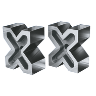 Parallels with four V-recesses 90°, 75x130x150mm cast iron grade 1