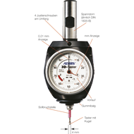 Universal 3D probe, analogue, shank: 20mm