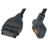 Signal cable type B, 1m, IP-protected, with DATA button