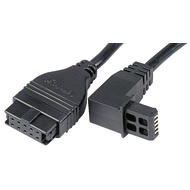 Signal cable type F, 1m, angled plug, rear