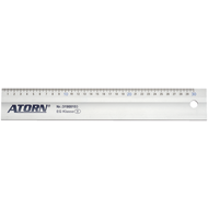 Light metal ruler 400mm anodised aluminium