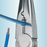 Three-way pliers 160mm , angled jaws, with 2K handle
