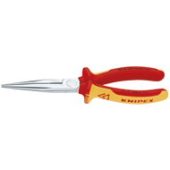 VDE needle-nose pliers 200mm with cutting edge