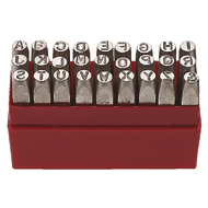 Hand punch, normal type, typeface height 1mm (letters A-Z,&)