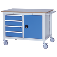 Workbench, mobile 04.12.19A WxDxH: 1250x750x935mm RAL7035/5012