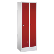 Locker WxDxH: 610x500x1850mm 2 compartment, with feet RAL7035