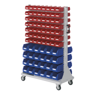Trolley with bins 890x1000x500mm RAL7035