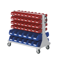 Trolley with bins 890x1000x500mm RAL7035