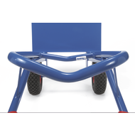 Tubular steel cart, load capacity 200kg, solid rubber tyres