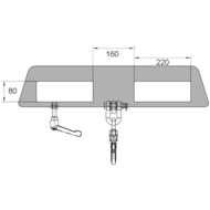 Load hook load capacity 1500kg, galvanised
