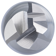 Alu-end milling cutter SC 40° 4 mm Z=3 short, HA, high-gloss polished, IC