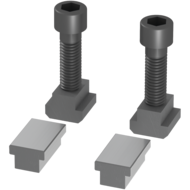 Alignment and fastening set, T-slot 14/M12 - base fastening