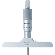 Depth micrometer 0-75mm (0,01mm) bridge 100x16mm, with 3 measuring inserts