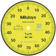 Lever dial indicator 0.14 mm (0.001 mm) scale 0-70-0, external ring 39 mm
