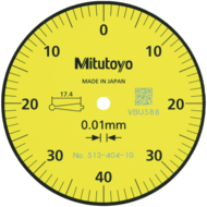 Lever dial indicator 0.8 mm (0.01 mm) scale 0-40-0, external ring 39 mm