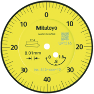 Lever dial indicator 1.6 mm (0.01 mm) scale 0-40-0, external ring 39 mm inclined