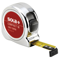 Spring tape measure 5 m, EC Class II, tape width 19 mm, magnetic end hook