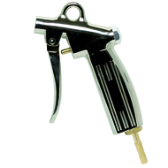 Blow gun without nozzle, nickel-plated die-cast aluminium, G 1/4, bushing LW 6
