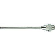 Extension nozzle 3.0 mm, M12x1.25, nickel-plated brass, 100 mm long, straight
